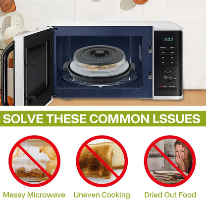 Foldable Microwave Splatter Cover & Steaming Colander - Silicone