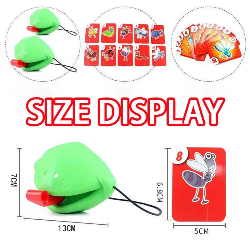 Frog Lizard Interactive Tongue Wagging Card Game - Family Desktop Toy