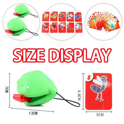 Frog Lizard Interactive Tongue Wagging Card Game - Family Desktop Toy