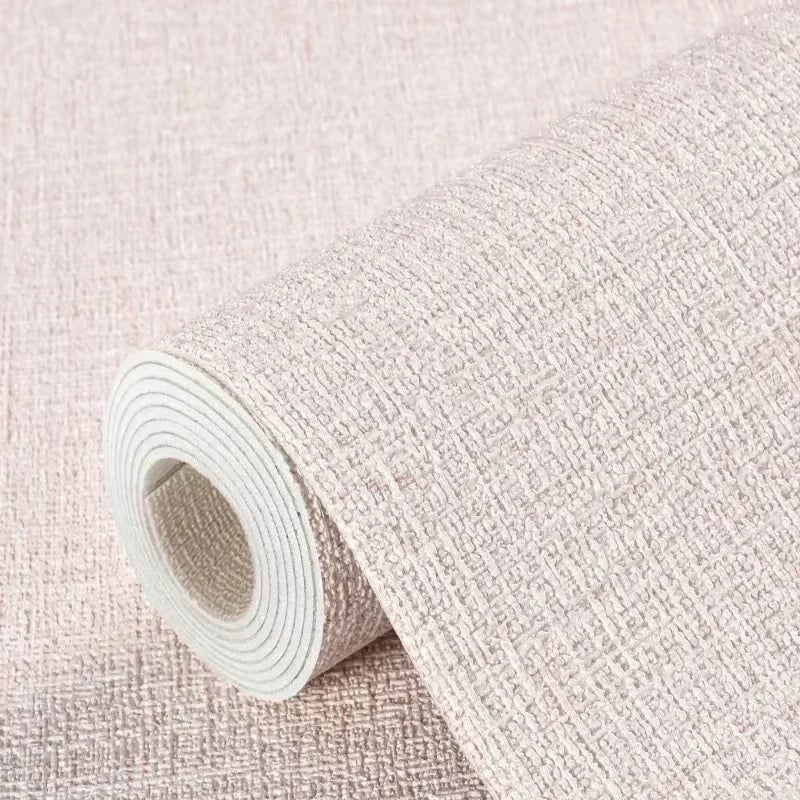 PVC Waterproof 3D Linen Self Adhesive Wall Stickers Bedroom Decor