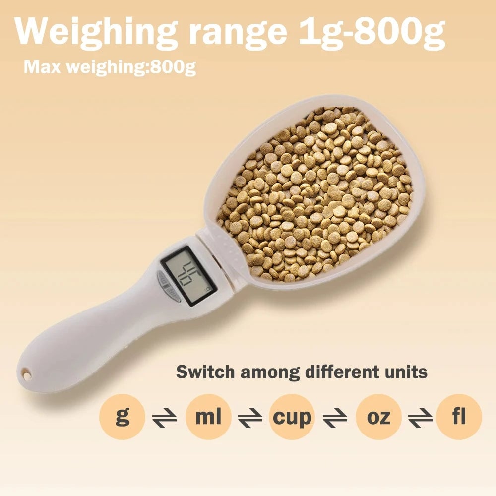 Digital Pet Food Measuring Scoop - Electronic Scale Cup with LED