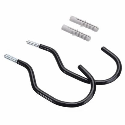 Heavy Duty Metal Bike Wall Mount Hook - Anti-Slip Garage Organizer