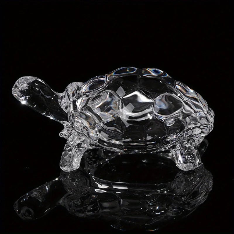 Crystal Turtle Ornament Mini Statue Lucky Desk Home Office Decor