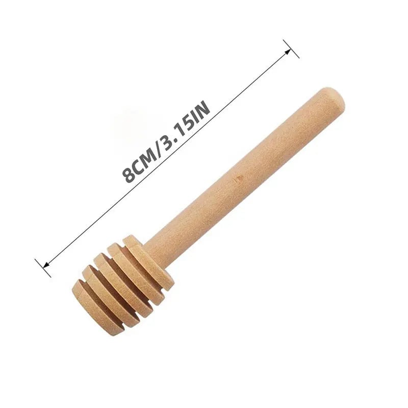100Pcs Mini Wood Honey Dipper Stir Sticks - Long Handle Mixing Spoons