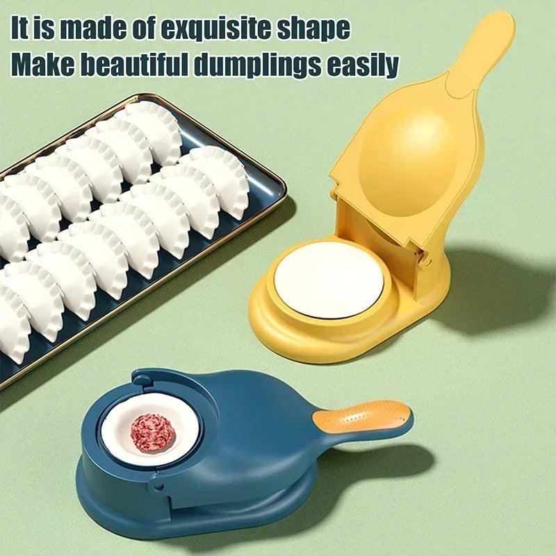 2-in-1 Dumpling Maker & Dough Presser Mold Kitchen Tool DIY Kit