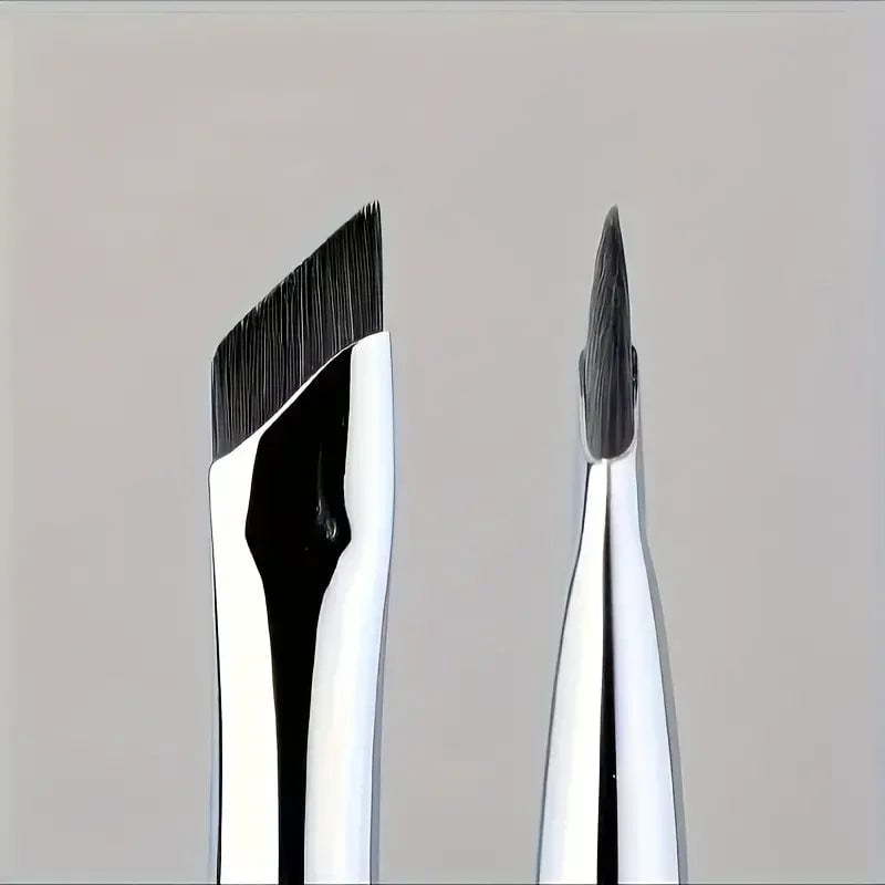 Ultra Thin Angled Eyeliner Eyebrow Brush Set - Precision Detail
