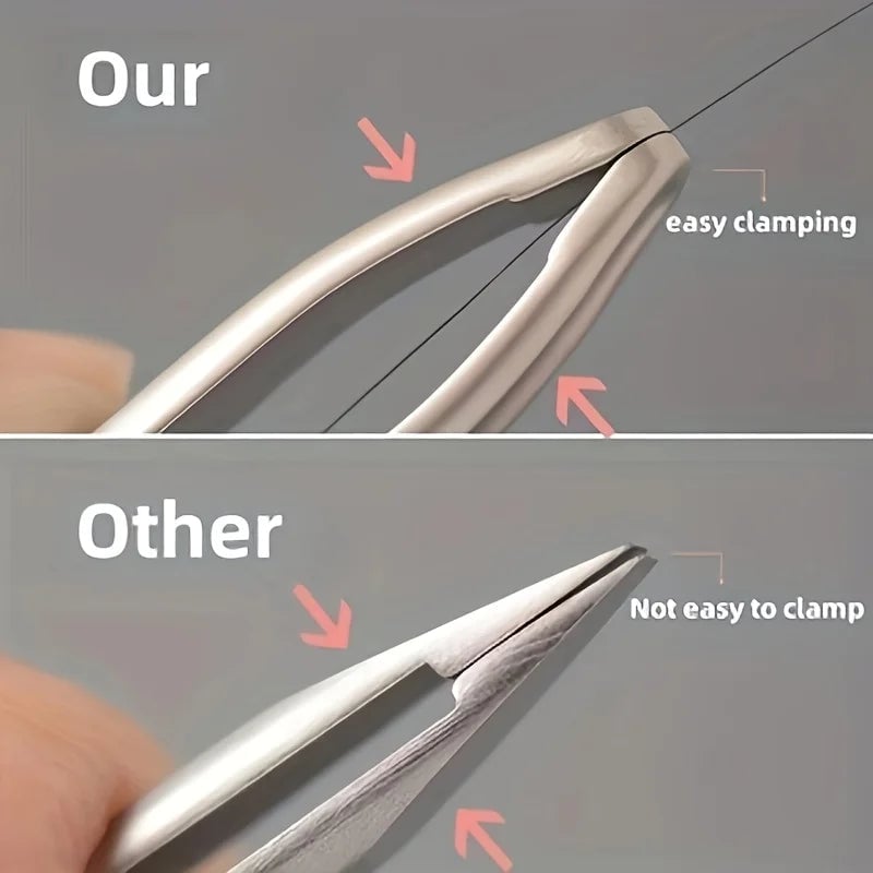 Premium Round Head Tweezers - Precision Eyebrow & Facial Hair Removal