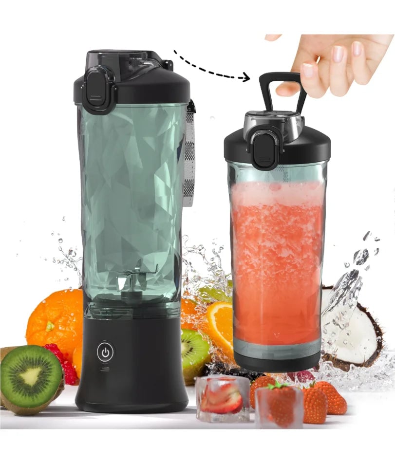 Portable Electric Blender 600ML USB Rechargeable Smoothie Mixer
