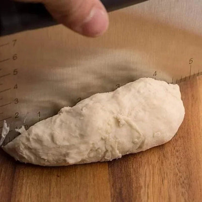 Stainless Steel Pastry Scraper Dough Cutter Icing Smoother Tool
