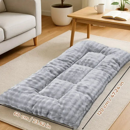 Large Plush Dog Bed - Thickened Soft Polyester Crate Mat Pet Sofa