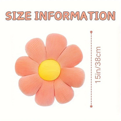 Sunflower Daisy Plush Cushion - Office Chair Mat & Floor Pillow
