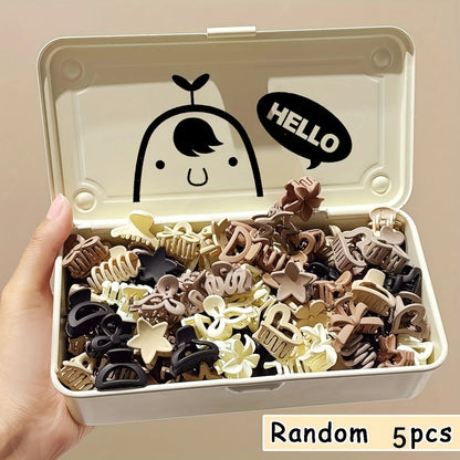 Beige Small Hair Clips Set - 5/10/20/30pcs Mixed Pack Cute Girl