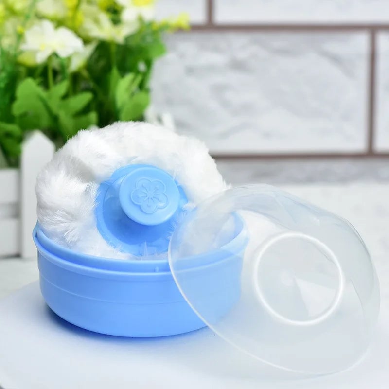 Large Empty Powder Puff Container - Portable Body Powder Storage Box