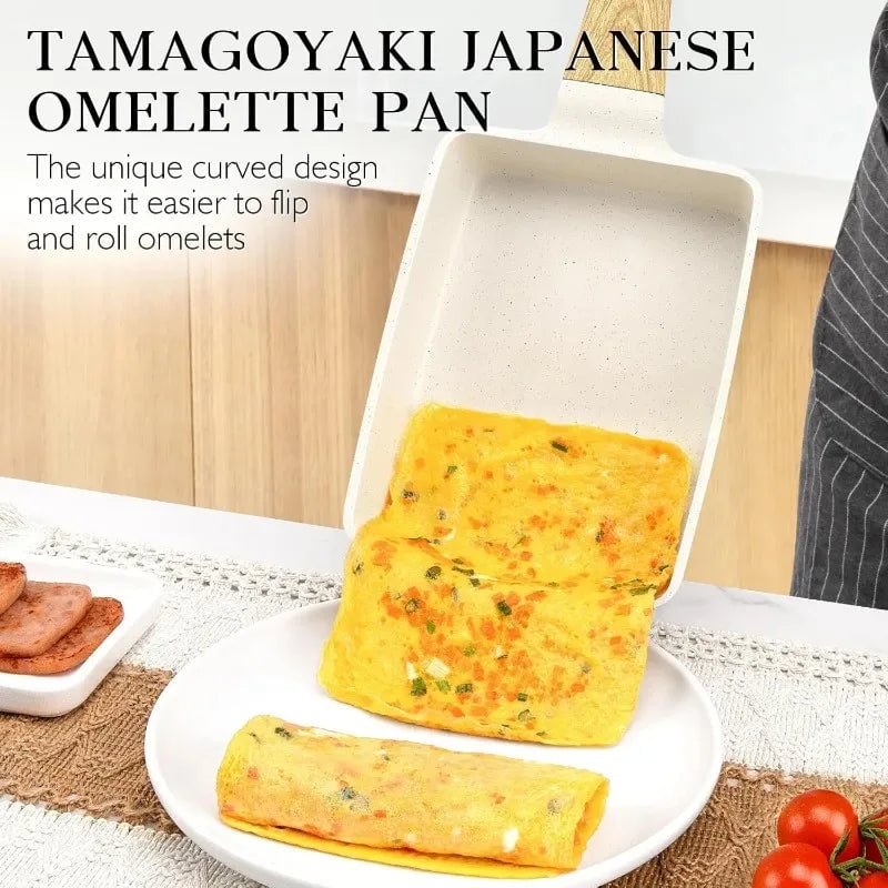 Rectangle Granite Stone Tamagoyaki Pan Nonstick Japanese Egg Frying