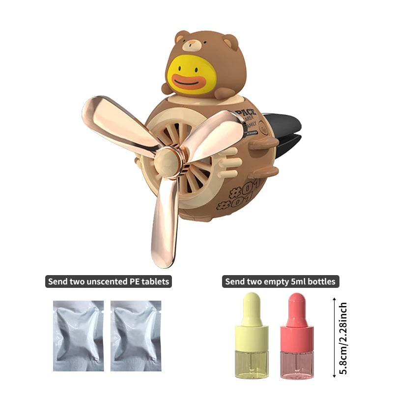 Magnetic Cartoon Car Air Vent Aromatherapy Diffuser Clip + 2 Tablets