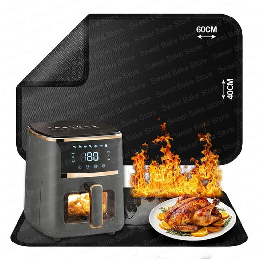 60x40cm Non-Slip Heat Protection Mat - Air Fryer Heatproof Pad
