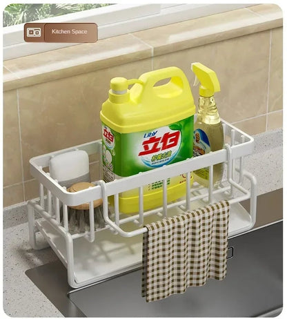 Multifunctional Kitchen Sink Organizer Rack - Sponge Drainer Shelf