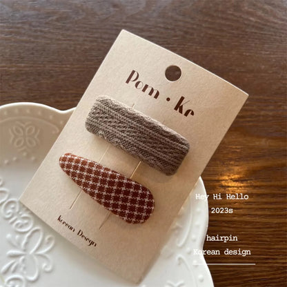 Floral Fabric Snap Hair Clips - Non-Slip Soft Hairpins for Toddler