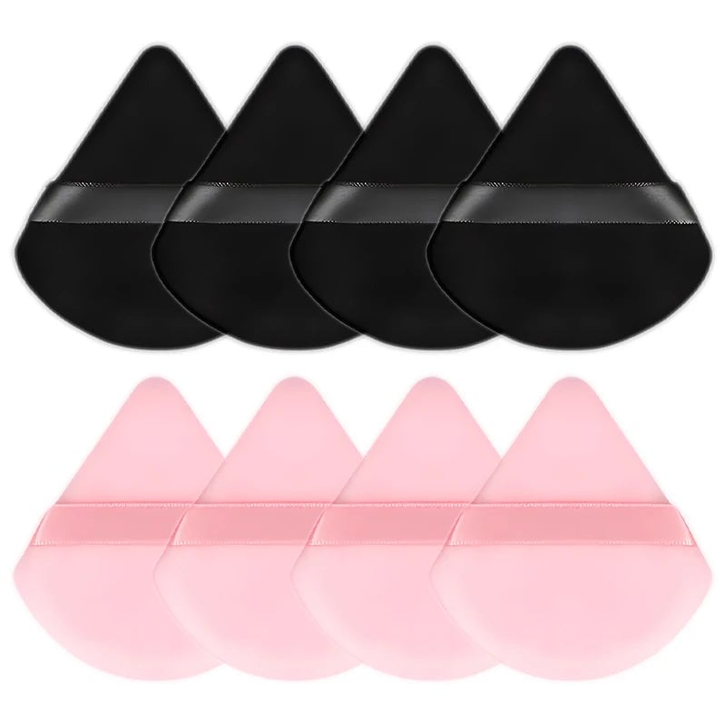8Pcs Triangle Velvet Makeup Sponges Wet Dry Foundation Blending