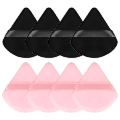 8Pcs Triangle Velvet Makeup Sponges Wet Dry Foundation Blending