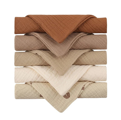 5PCS Soft Cotton Gauze Baby Towels - Absorbent Face Washcloths