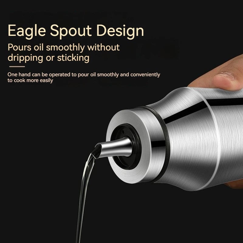 304 Stainless Steel Oil Storage Jar - Leakproof Large Capacity