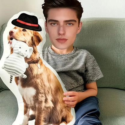 Custom Pet Photo Pillow Double-Sided Digital Print Polyester Cushion