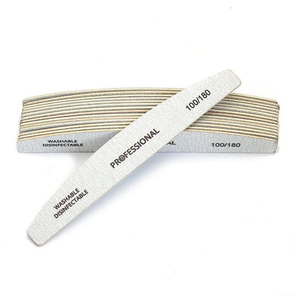 10pcs Wooden Nail Files 100/180/240 Grit Emery Board Manicure Set