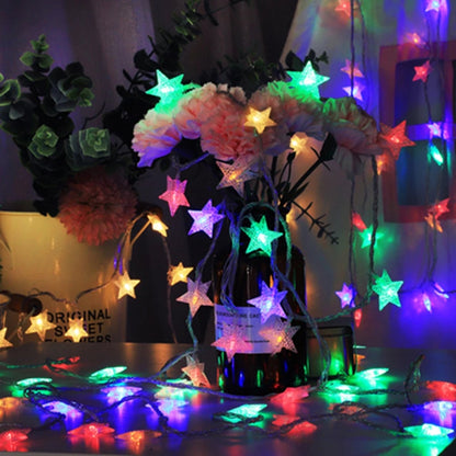 LED Star String Lights 20ft USB Battery Warm White Fairy Lights