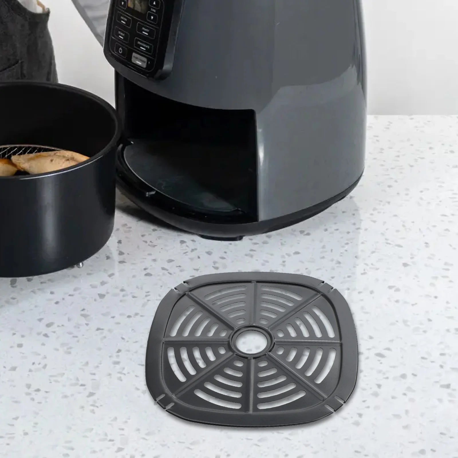 Air Fryer Basket Replacement Grill Pan with Food Divider Tray