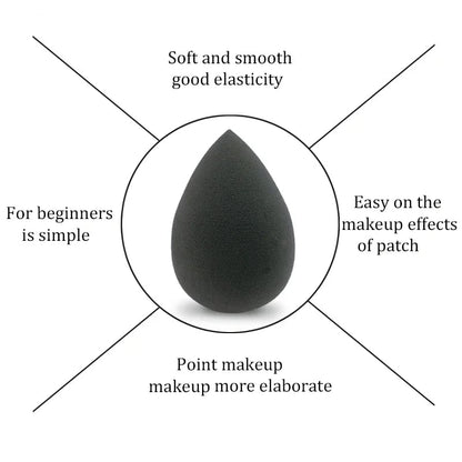 Black Makeup Sponge Powder Blender Foundation Contour Applicator