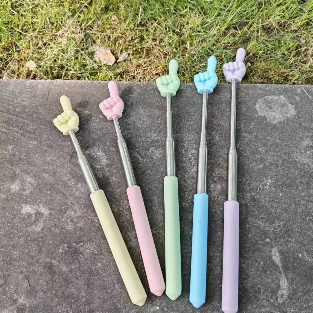 Telescopic Stainless Steel Teaching Pointer Rod - Finger Design Stick