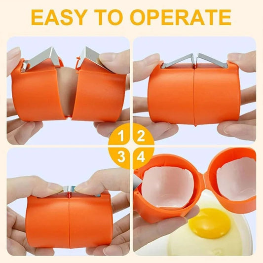 Portable Egg Shell Opener & Beater Separator Kitchen Baking Tool