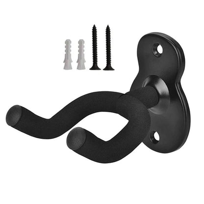 Metal Guitar Wall Mount Hook - Non-Slip Holder for Guitar Bass Ukulele