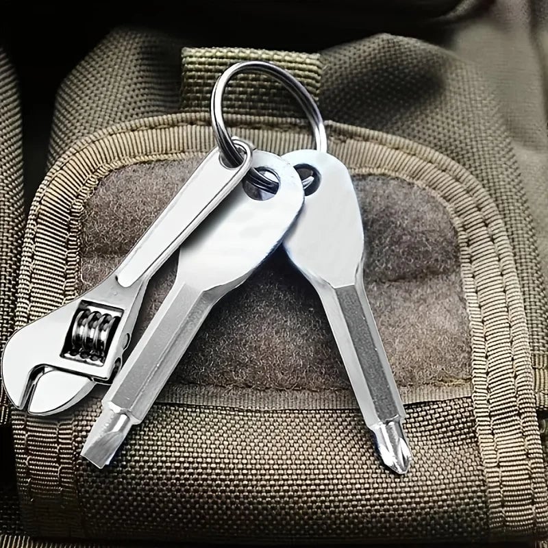 3-Piece Mini Portable Screwdriver Set with Keychain - Bike Repair Kit
