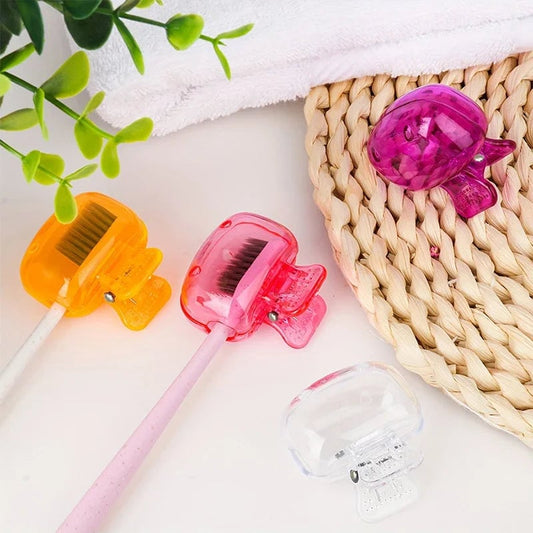 4PCS Plastic Toothbrush Head Covers - Protective Travel Cases
