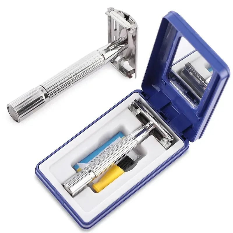 Double Edge Safety Razor Set - Classic Barber Shaving Kit