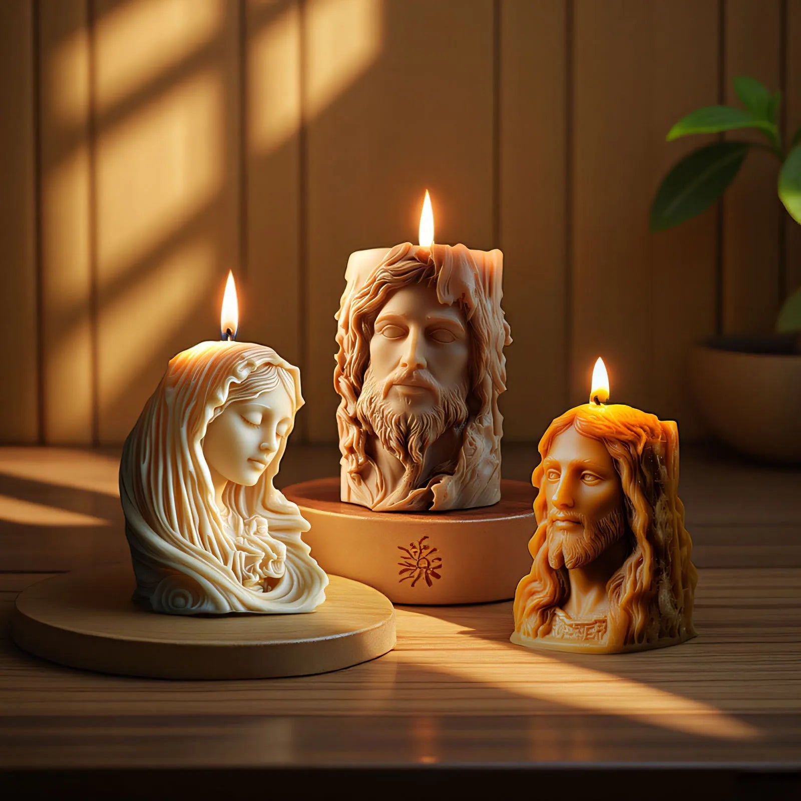 Jesus Statue Silicone Candle Mold Virgin Mary Resin Soap Craft
