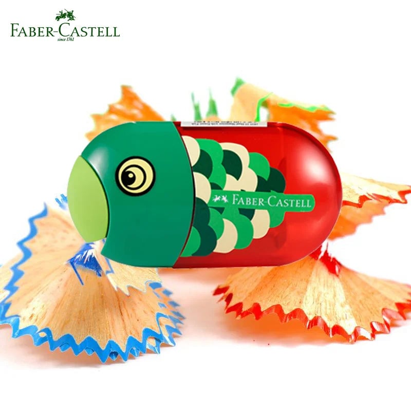 Faber Castell Double Hole Pencil Sharpener with Eraser Animal Design