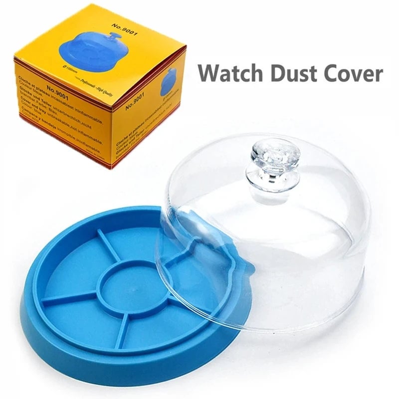 6-Slot Watch Dust Cover Sheet with Tray - Movement Repair Tool
