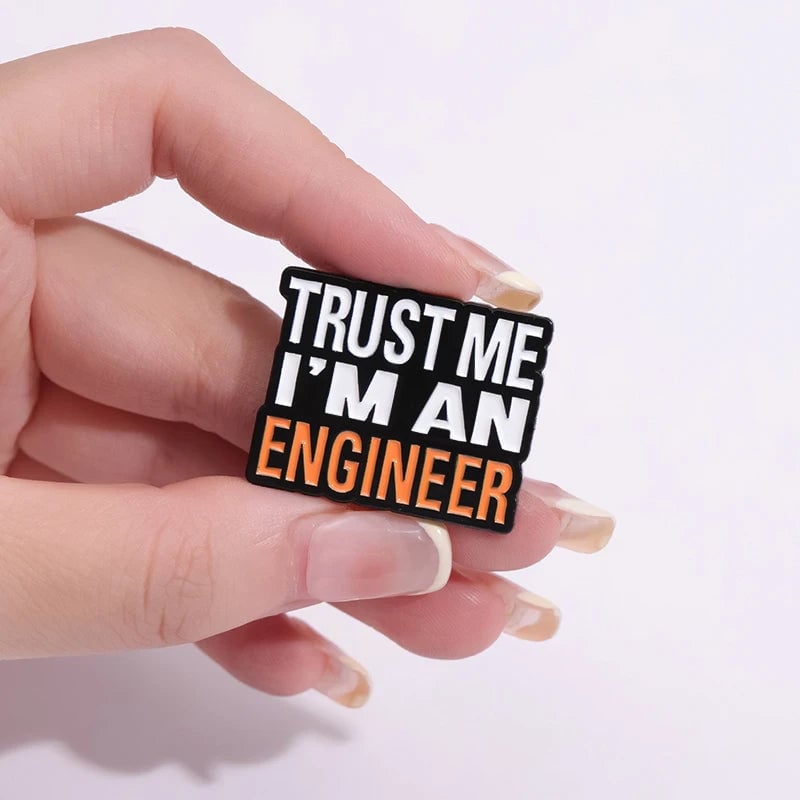 Engineer Enamel Pin - Cartoon Badge Lapel Brooch Backpack Accessory