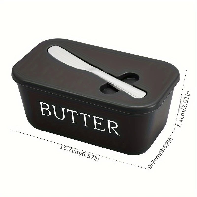 Sealed Butter Storage Container with Cutting Knife - Airtight Cheese