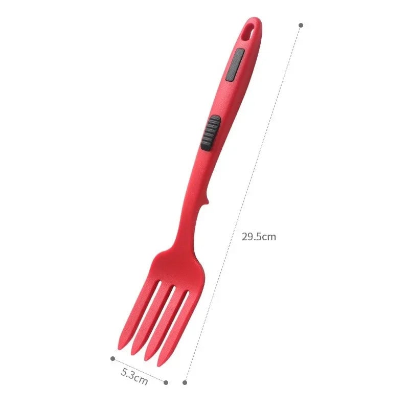 Heat-Resistant Silicone Flexible Fork - Multifunctional Noodle Tool