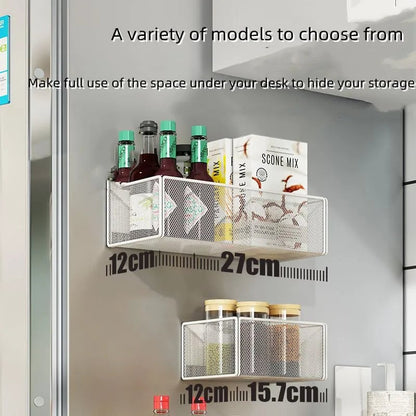 Magnetic Refrigerator Side Storage Basket - Hanging Organizer