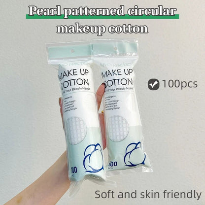 Cotton Makeup Remover Pads 100-200pcs Double Sided Round Facial