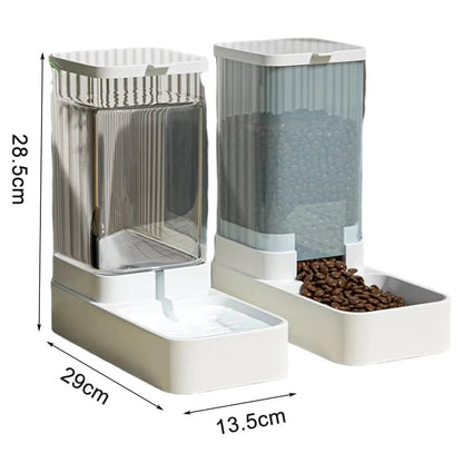Large Capacity Automatic Pet Feeder Water Dispenser Dogs Cats