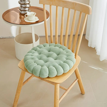 Large Biscuit Plush Cushion - Soft Cookie Shape Pillow Seat Pad