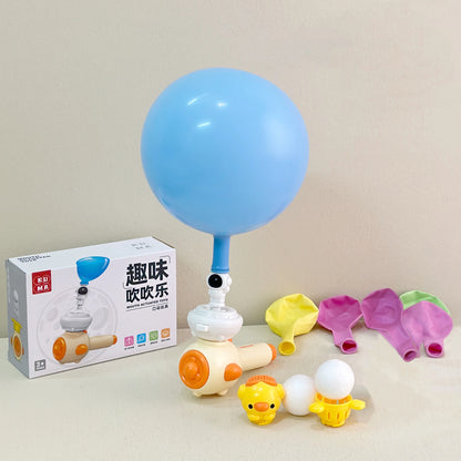3-in-1 Montessori Blow Pipe Ball Toy - Whistle & Floating Ball Set