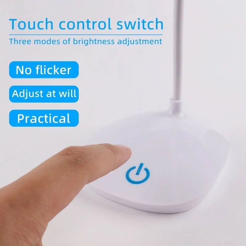USB Rechargeable LED Desk Lamp Eye Protection Student Reading Light
