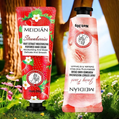 5-Piece Fruit Scented Hand Cream Set - Moisturizing Care Mask